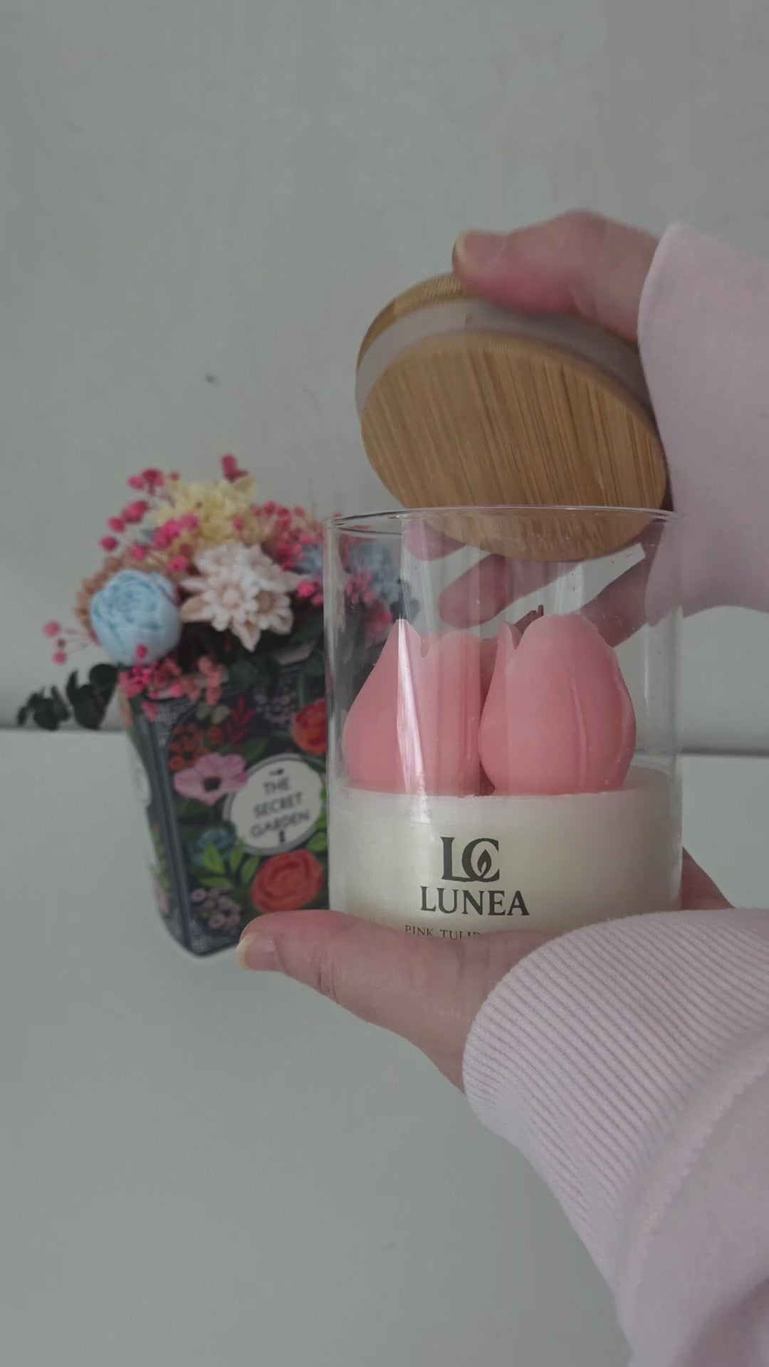 Pink Tulip Candle