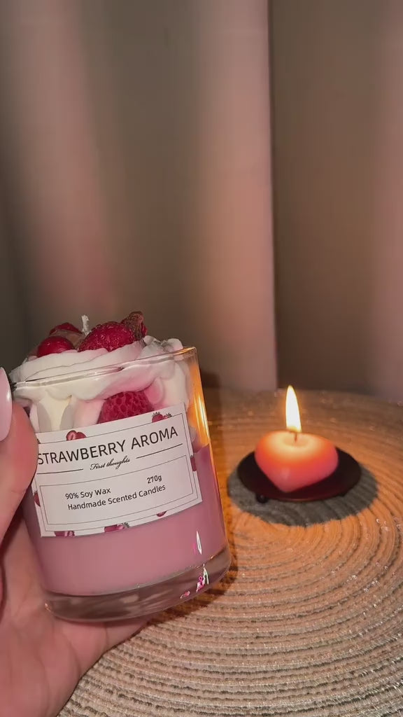 Strawberry Dessert Candle